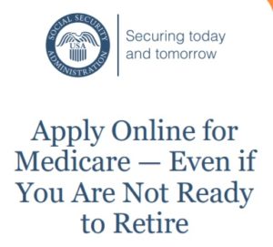 Apply ONLINE for Medicare # 10530