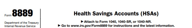 Health Savings Account Form # 8889