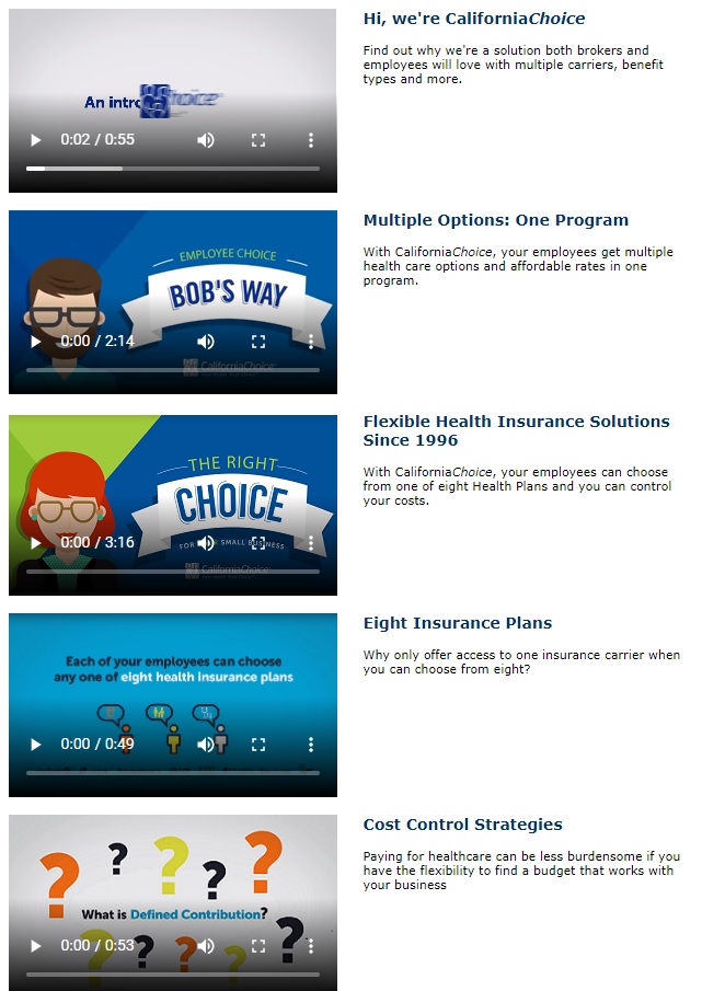 California Cal Choice Let employees choose from