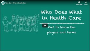 who does what in health care