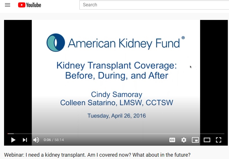 Kidney Fund - Health Insurance Coverage