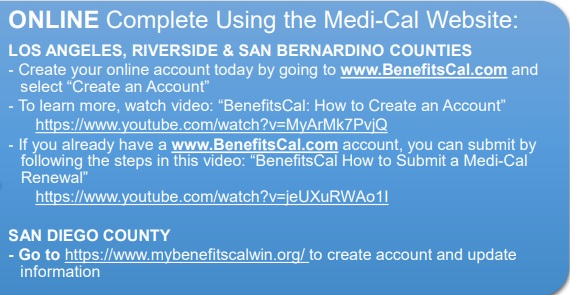 scan medi cal instructions for redetermination