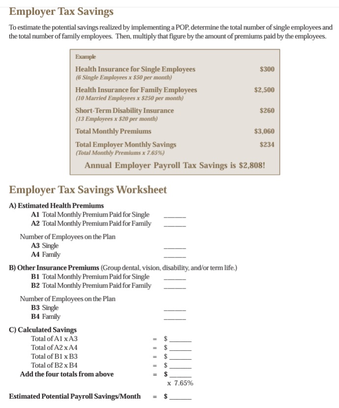 employer tax savings