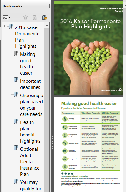 Kaiser 2016 Plan Highlights 16 Pages