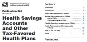 HSA's Publication 969 HSA's Health Savings Account Publication 969