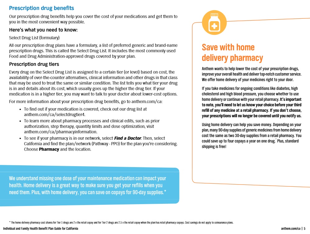 Anthem Blue Cross Individual Rx Prescription Drugs