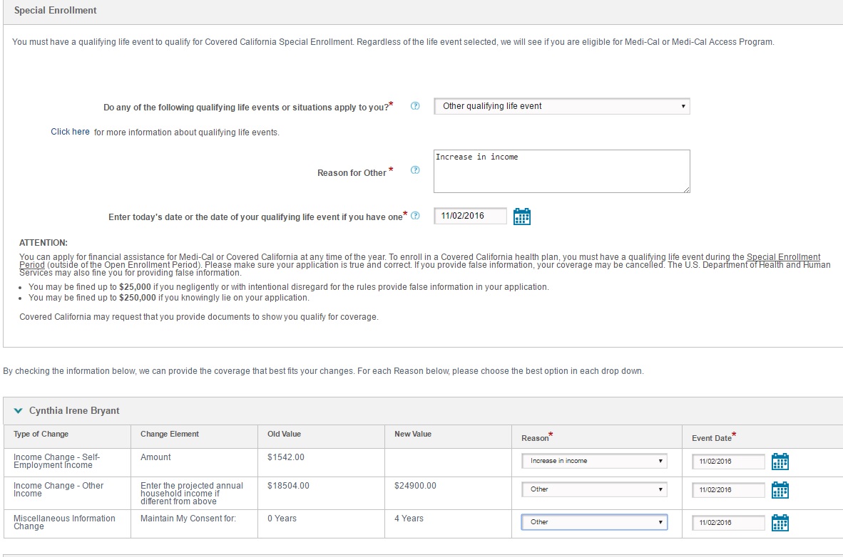 Screen Shot - Covered CA Process