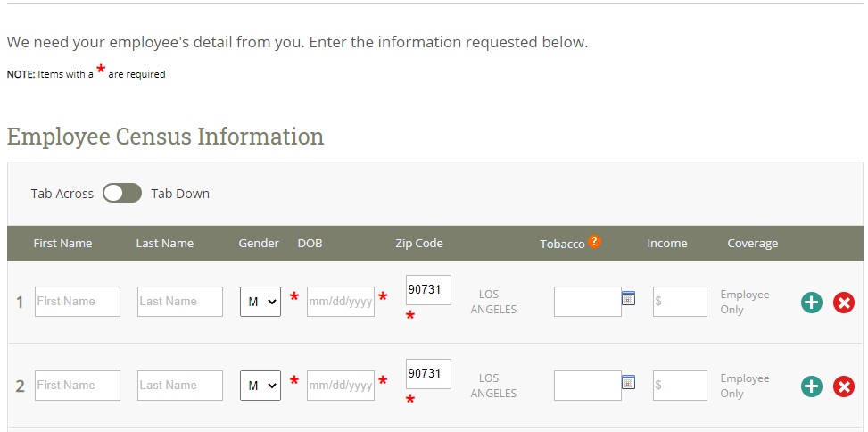 census format