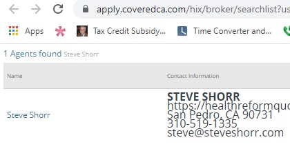 Steve's Covered CA Broker Info