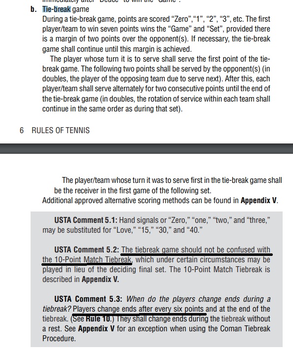 Who serves first in a tiebreak?, tie break 