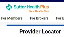 sutter health provider finder