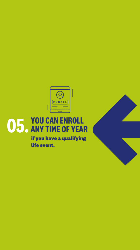 enroll any time of year with a special enrollment reason