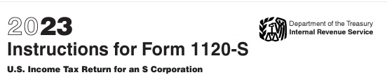 instructions 1120 s   S Corp tax return