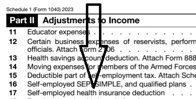 self employed health deduction