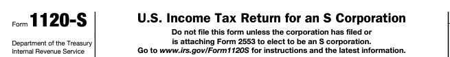 s corp tax return