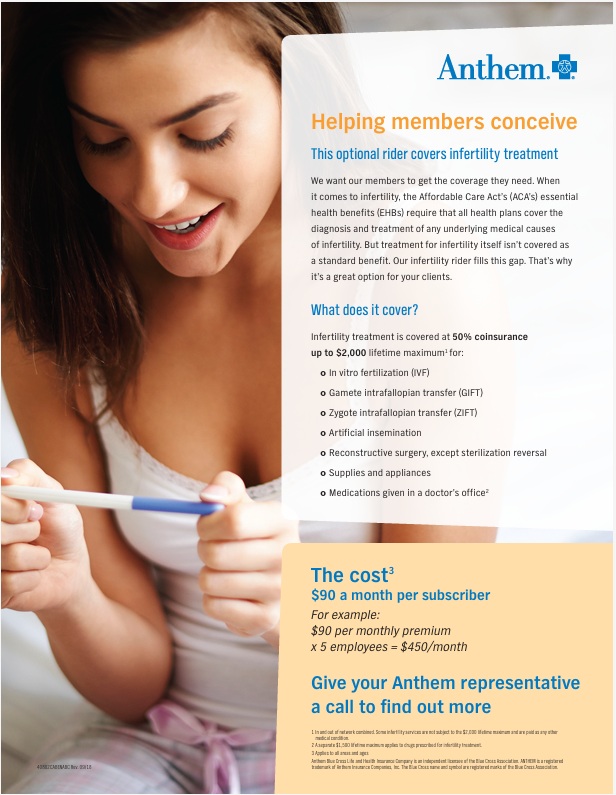 Anthem Blue Cross Infertility Rider