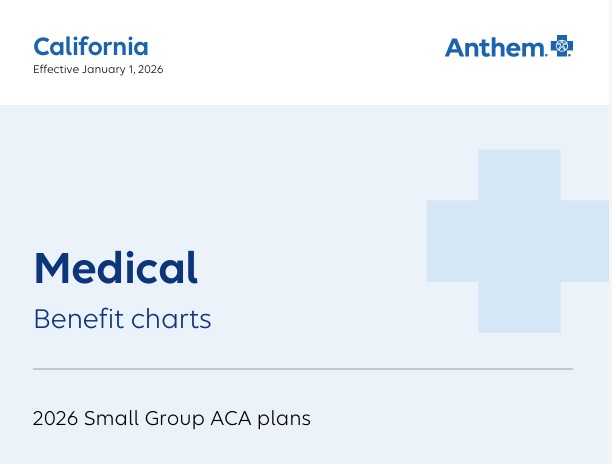 Anthem Blue Cross Medical Benefit Charts 2026