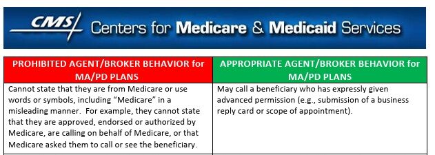 cms one page guide on what brokers can and  can't do