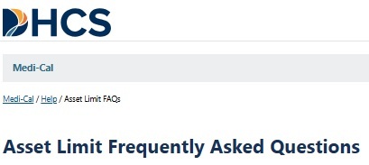 medi cal asset limit faq