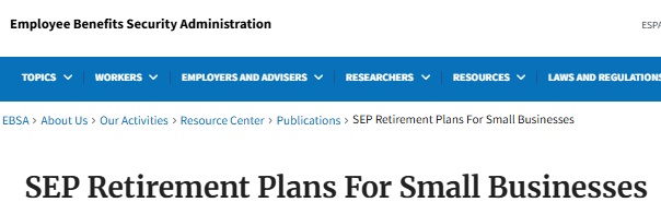 sep retirement for small business
