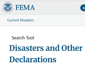 fema disaster search tool 