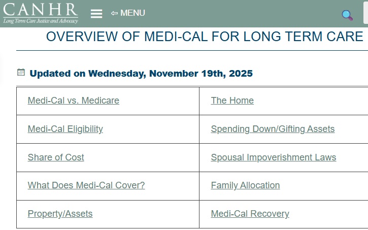 overview of medi cal for long term care