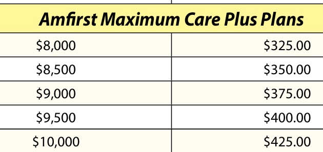 Amfirst  higher premium