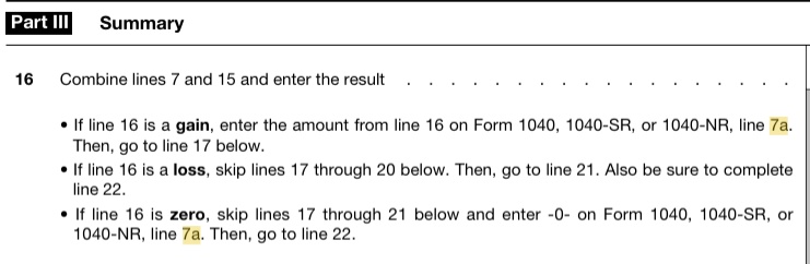 Capital Gains Line 16