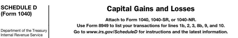 Capital Gains Schedule D