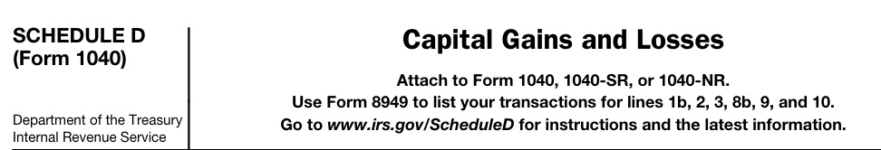 schedule d captal gains and losses