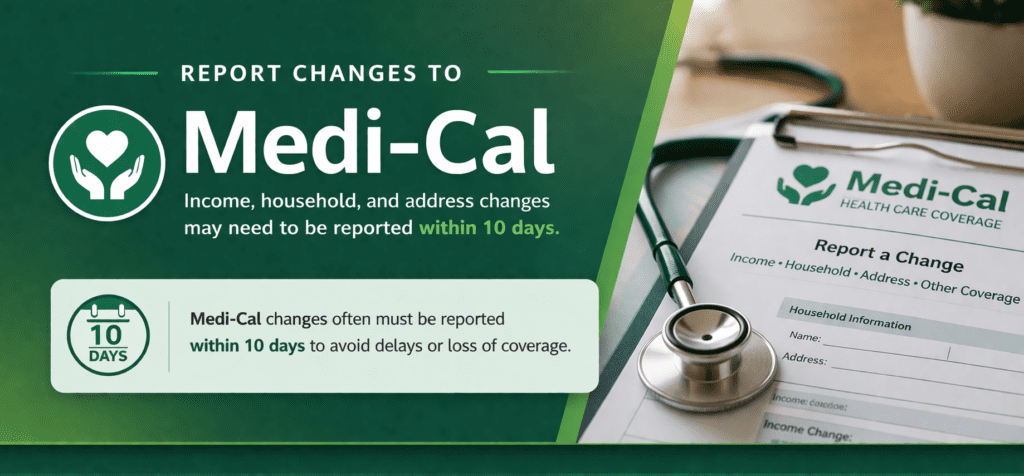 report changes to medi cal within 10 days