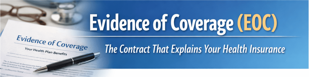 Evidence of coverage  your contract with the insurance company