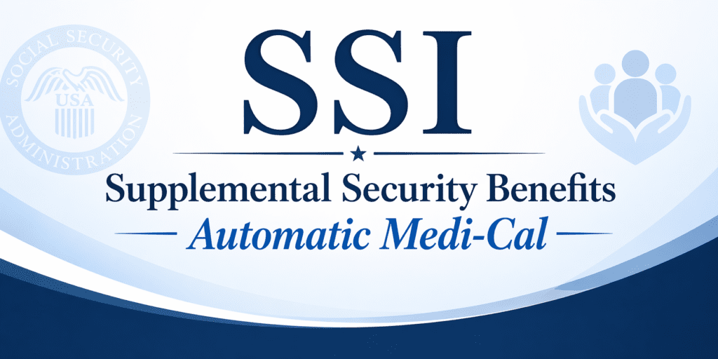 SSI Supplemental Security Benefits  Income  Automatic Medi Cal