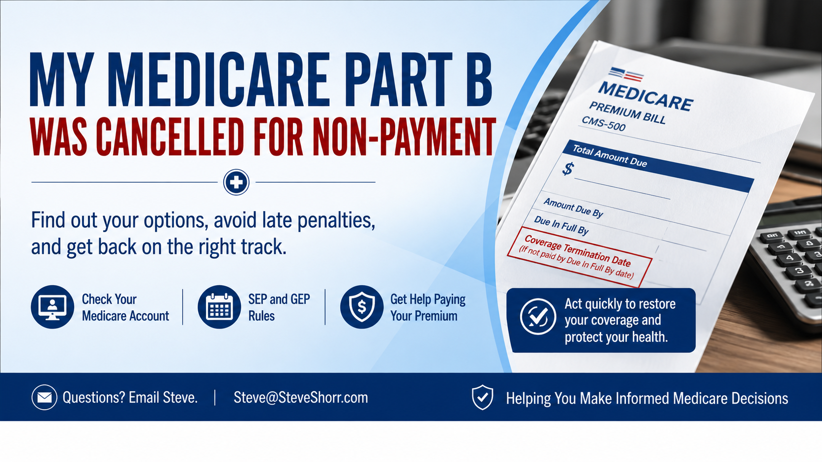 Medicare Part B cancelled non pay