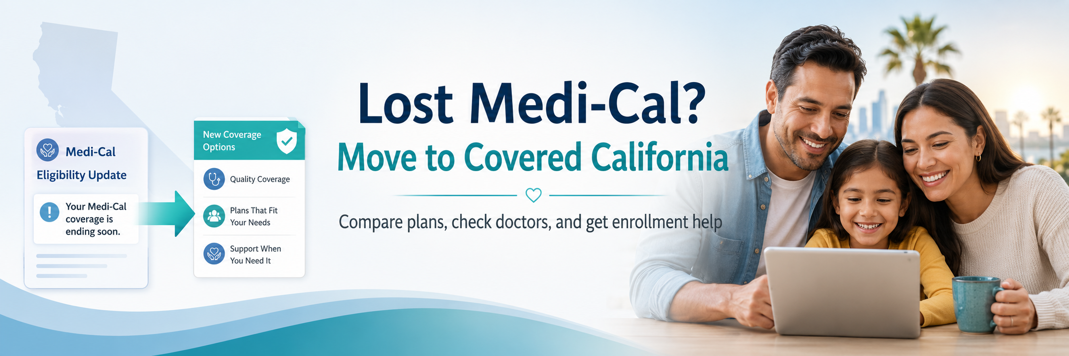 Lost Medi Cal   go to Covered CA